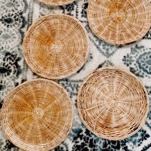 Wicker Wall Baskets - set of 4